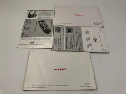 2007 Nissan Quest Owners Manual Handbook Set OEM C01B47027