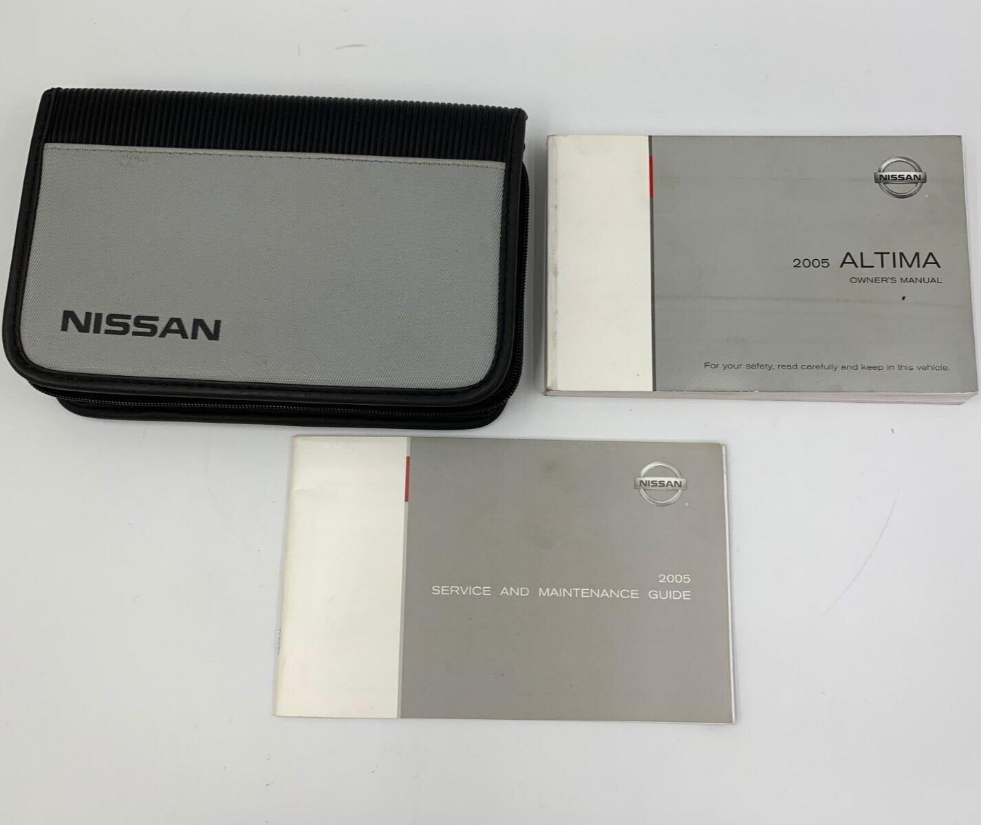 2005 Nissan Altima Owners Manual Handbook Set with Case OEM B04B33040