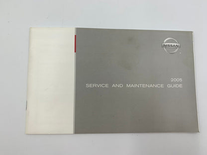 2005 Nissan Altima Owners Manual Handbook Set with Case OEM B04B33040