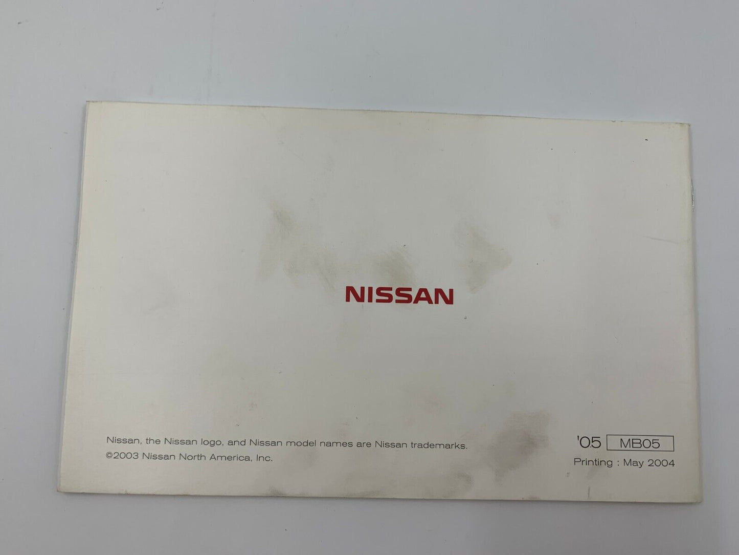 2005 Nissan Altima Owners Manual Handbook Set with Case OEM B04B33040