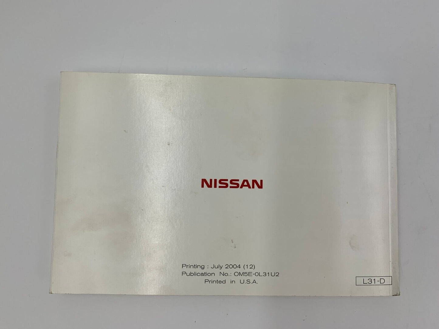 2005 Nissan Altima Owners Manual Handbook Set with Case OEM B04B33040