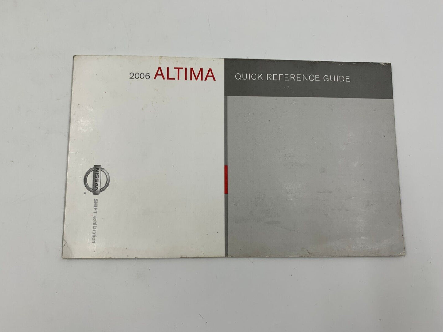 2006 Nissan Altima Owners Manual Handbook Set with Case OEM C02B40025