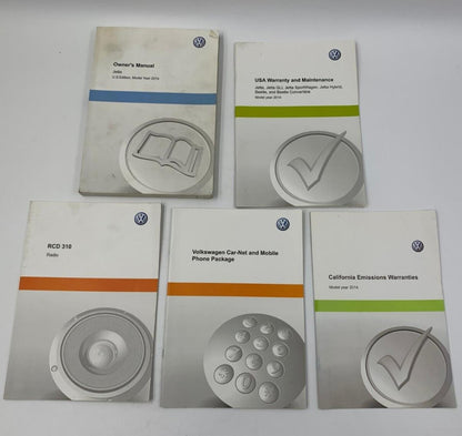 2014 Volkswagen Jetta Owners Manual Handbook Set OEM C02B40027