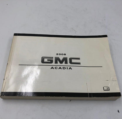 2008 GMC Acadia Owners Manual Handbook OEM C03B05049