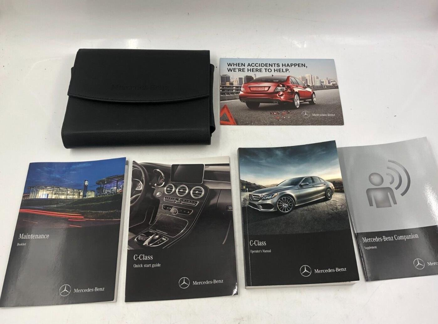 2016 Mercedes-Benz C-Class Owners Manual Handbook Set with Case OEM A01B47036