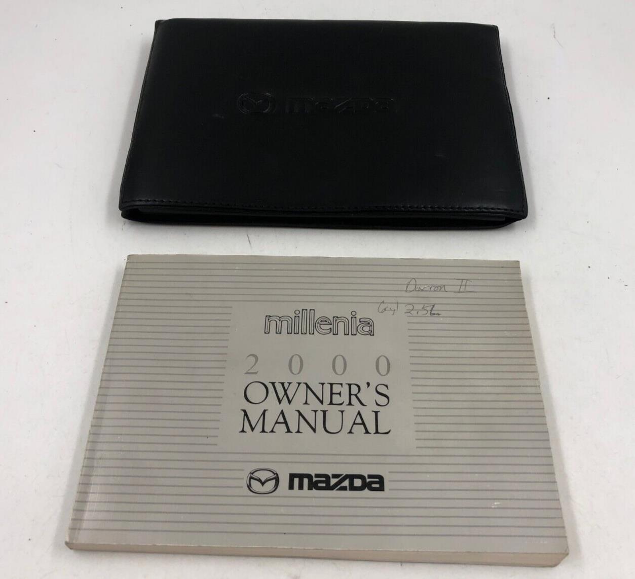 2000 Mazda Millenia Owners Manual Handbook with Case OEM D03B37088