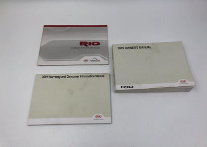 2019 Kia Rio Owners Manual Handbook Set OEM C01B15034