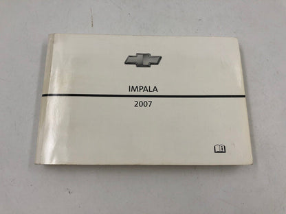 2007 Chevrolet Impala Owners Manual Handbook Set with Case OEM C02B24018