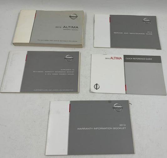 2012 Nissan Altima Sedan Owners Manual Set OEM G02B44003