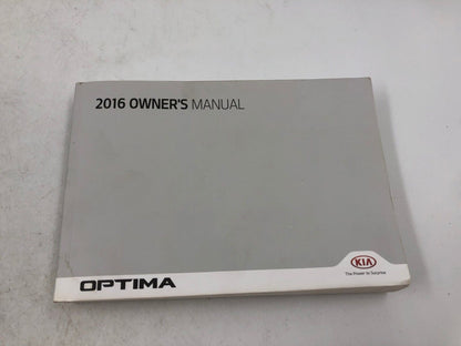 2016 Kia Optima Owners Manual with Case OEM A04B33004