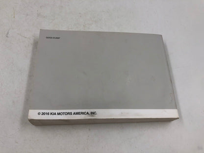 2016 Kia Optima Owners Manual with Case OEM A04B33004