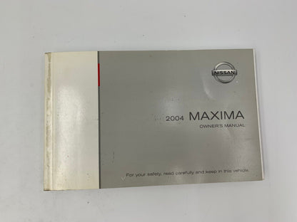 2004 Nissan Maxima Owners Manual Handbook with Case OEM C04B41022