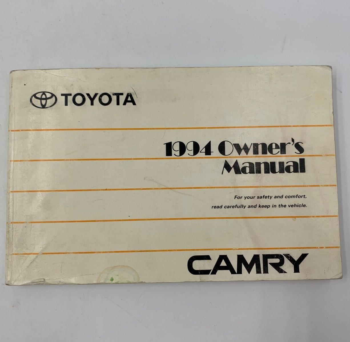 1994 Toyota Camry Owners Manual OEM E02B34020