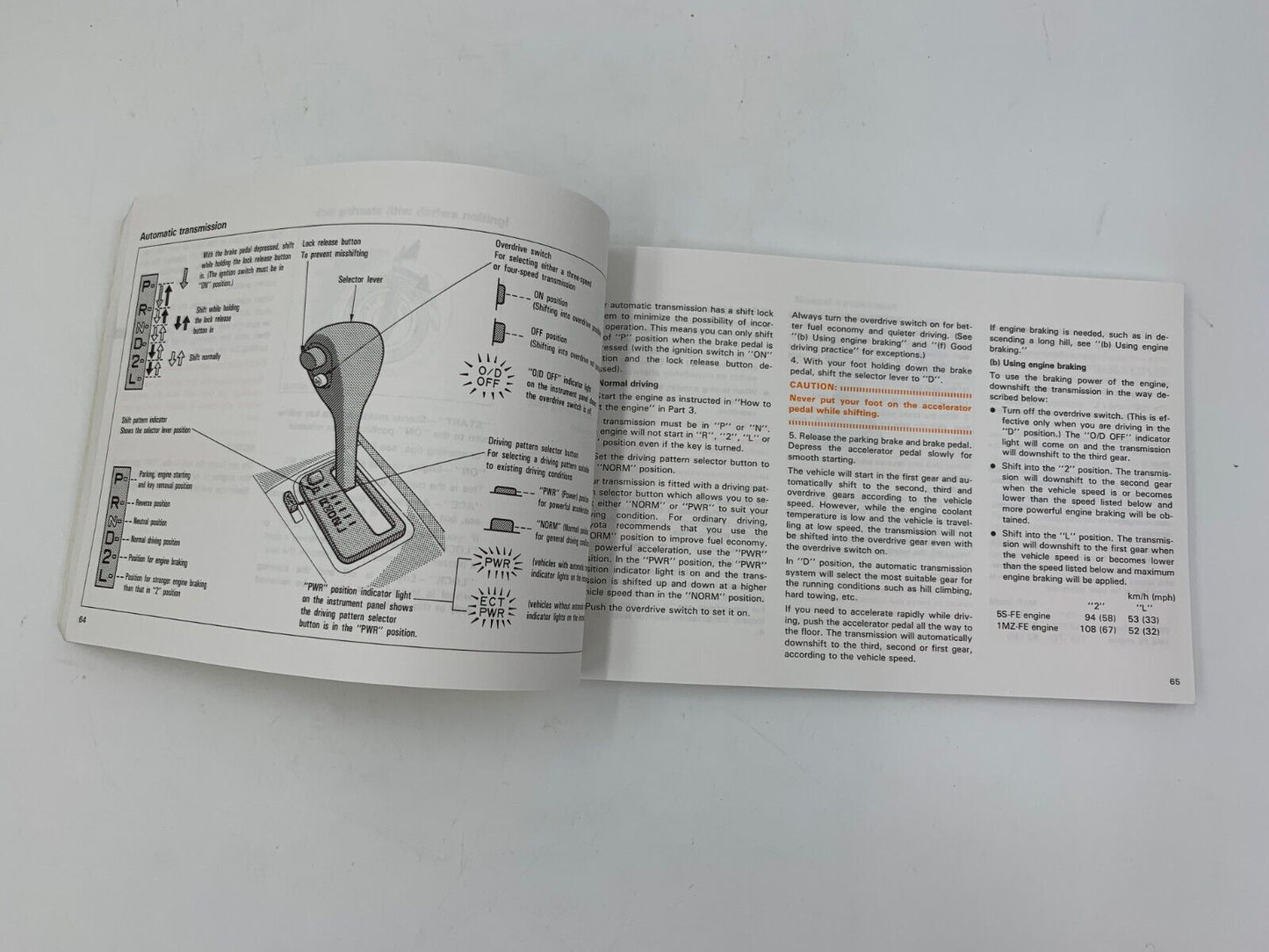 1994 Toyota Camry Owners Manual OEM E02B34020