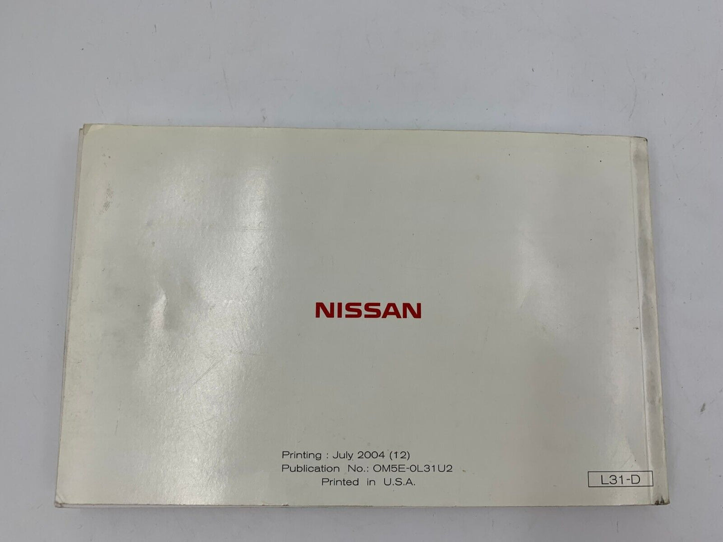 2005 Nissan Altima Owners Manual Set with Case OEM E02B18073