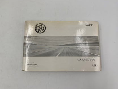 2011 Buick Lacrosse Owners Manual Set with Case OEM E02B18074