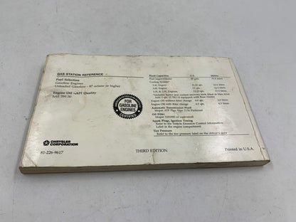 1996 Dodge Caravan Owners Manual OEM E03B08059