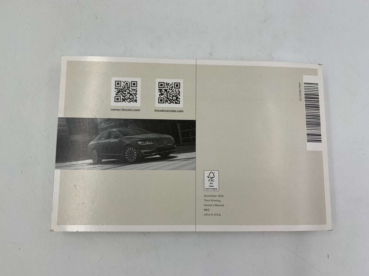 2017 Lincoln MKZ Owners Manual Set OEM E01B21030