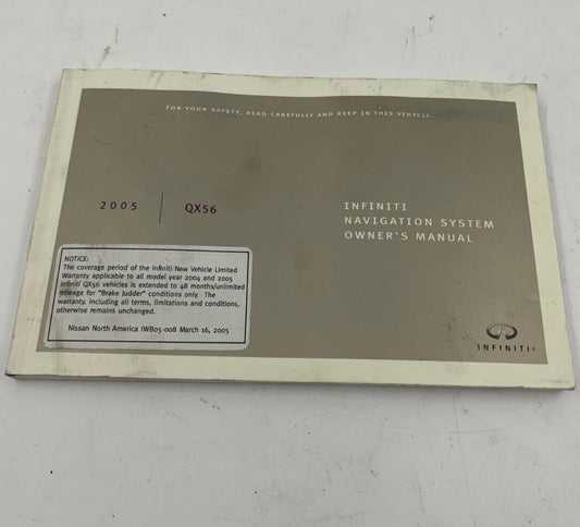 2005 Infiniti QX56 Owners Manual OEM A03B12057