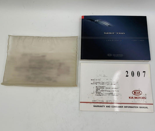 2007 Kia Spectra Owners Manual Set with Case OEM F01B44019