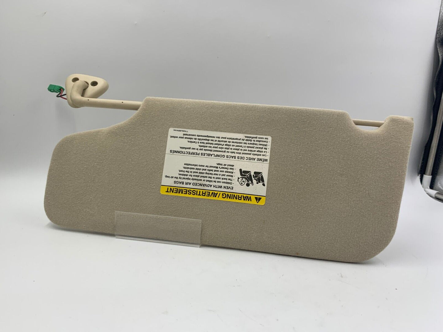 2008-2009 Ford Taurus X Passenger Sun Visor Sunvisor Beige Illuminated F02B34055