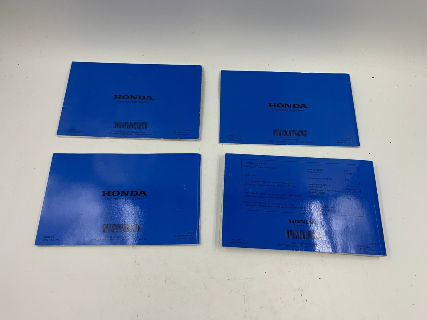 2008 Honda Accord Owners Manual Set OEM D03B22037