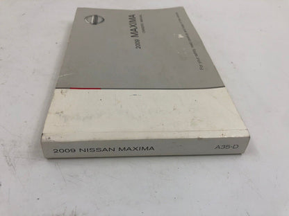 2009 Nissan Maxima Owners Manual OEM F03B31060