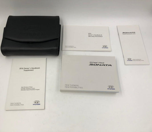 2016 Hyundai Sonata Owners Manual Set with Case OEM J01B32069