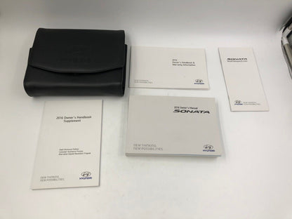 2016 Hyundai Sonata Owners Manual Set with Case OEM J01B32069