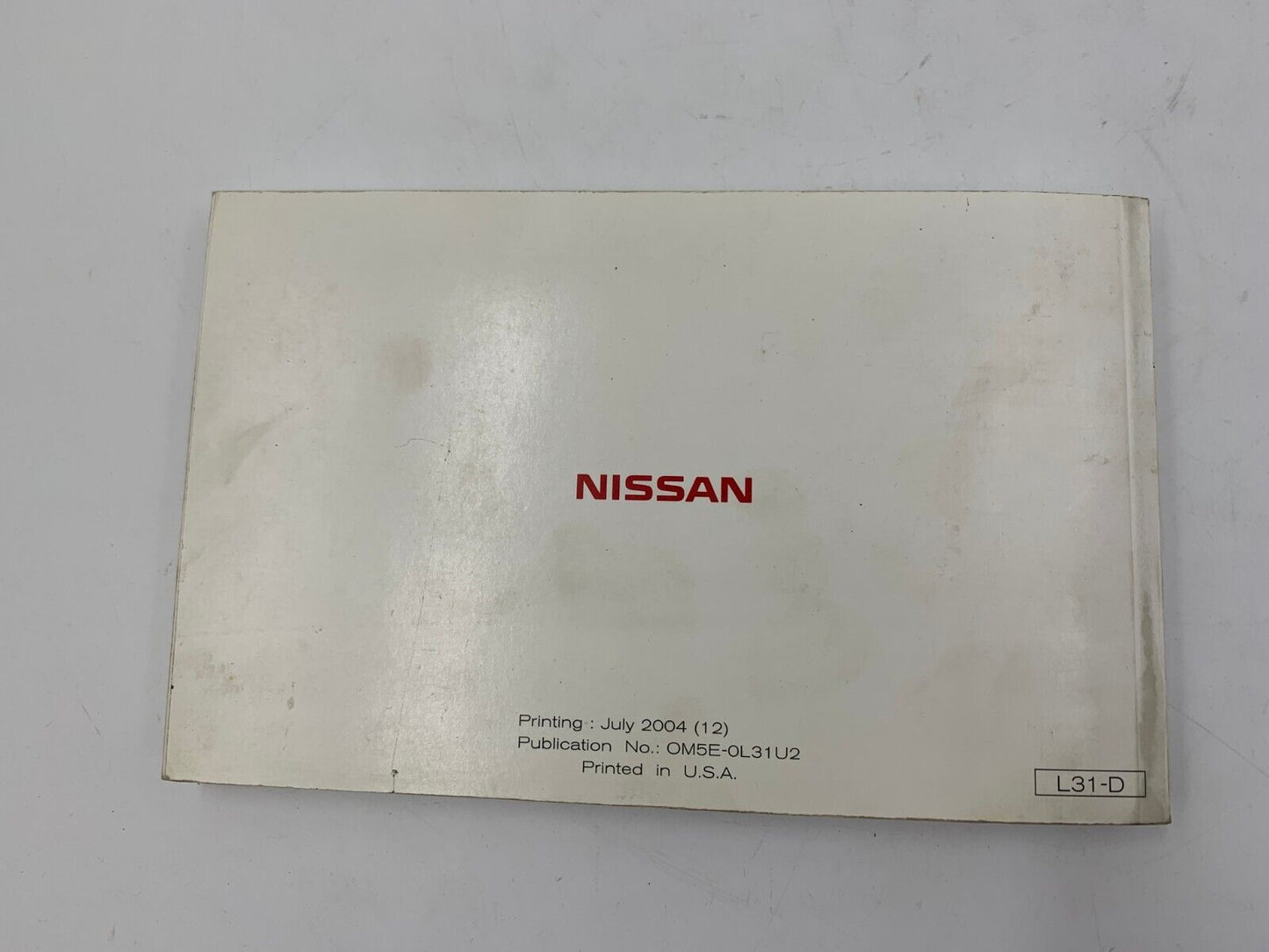 2005 Nissan Altima Owners Manual OEM F03B01033