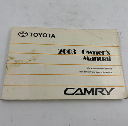 2003 Toyota Camry Owners Manual OEM F03B37059