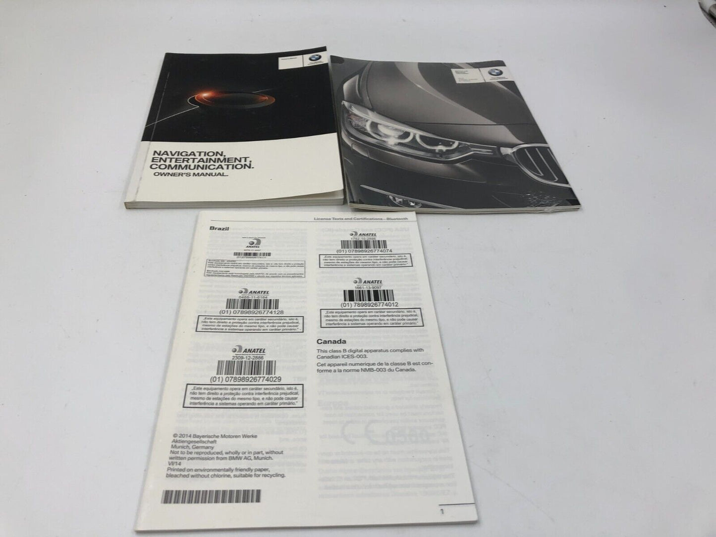 2015 BMW 3 Series Sedan Owners Manual Set with Case OEM G02B23027