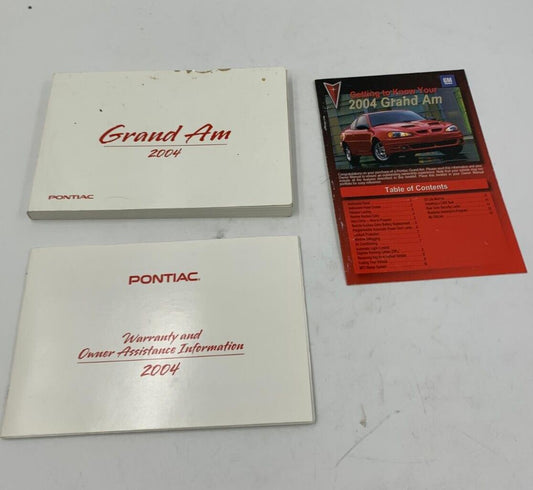 2004 Pontiac Grand Am Owners Manual Set OEM G02B52046