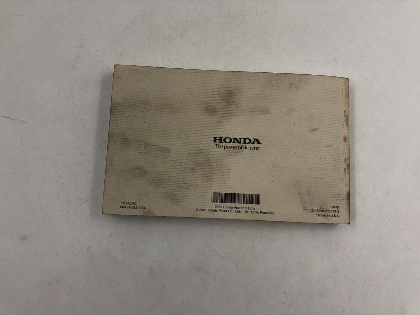 2002 Honda Accord Owners Manual Handbook OEM A02B24022