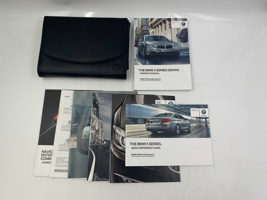 2013 BMW 5 Series Sedan Owners Manual Handbook Set with Case OEM E03B15021