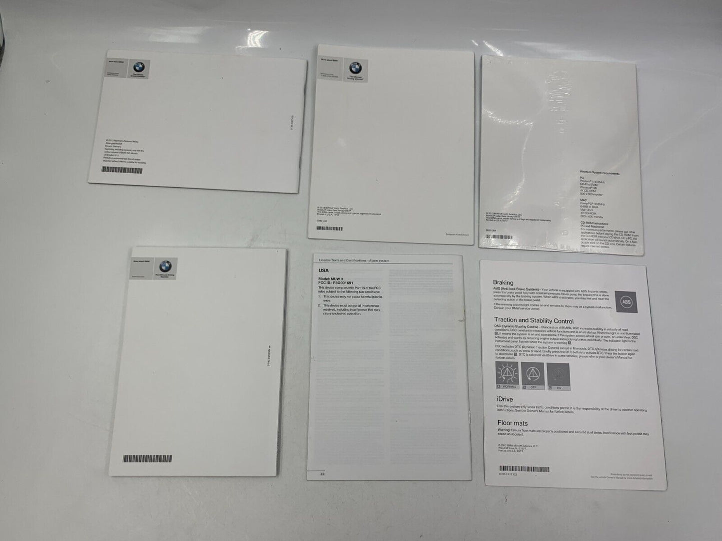 2013 BMW 5 Series Sedan Owners Manual Handbook Set with Case OEM E03B15021