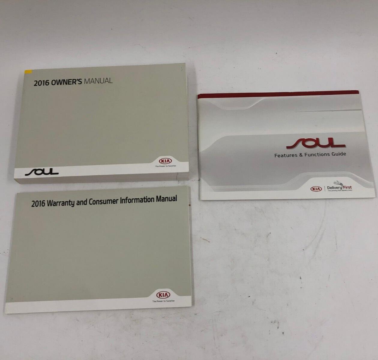 2016 Kia Soul Owners Manual Set OEM F04B17010