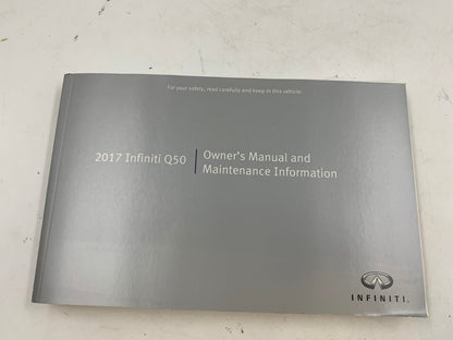 2017 Infiniti Q50 Q 50 Owners Manual Set with Case OEM F04B31033