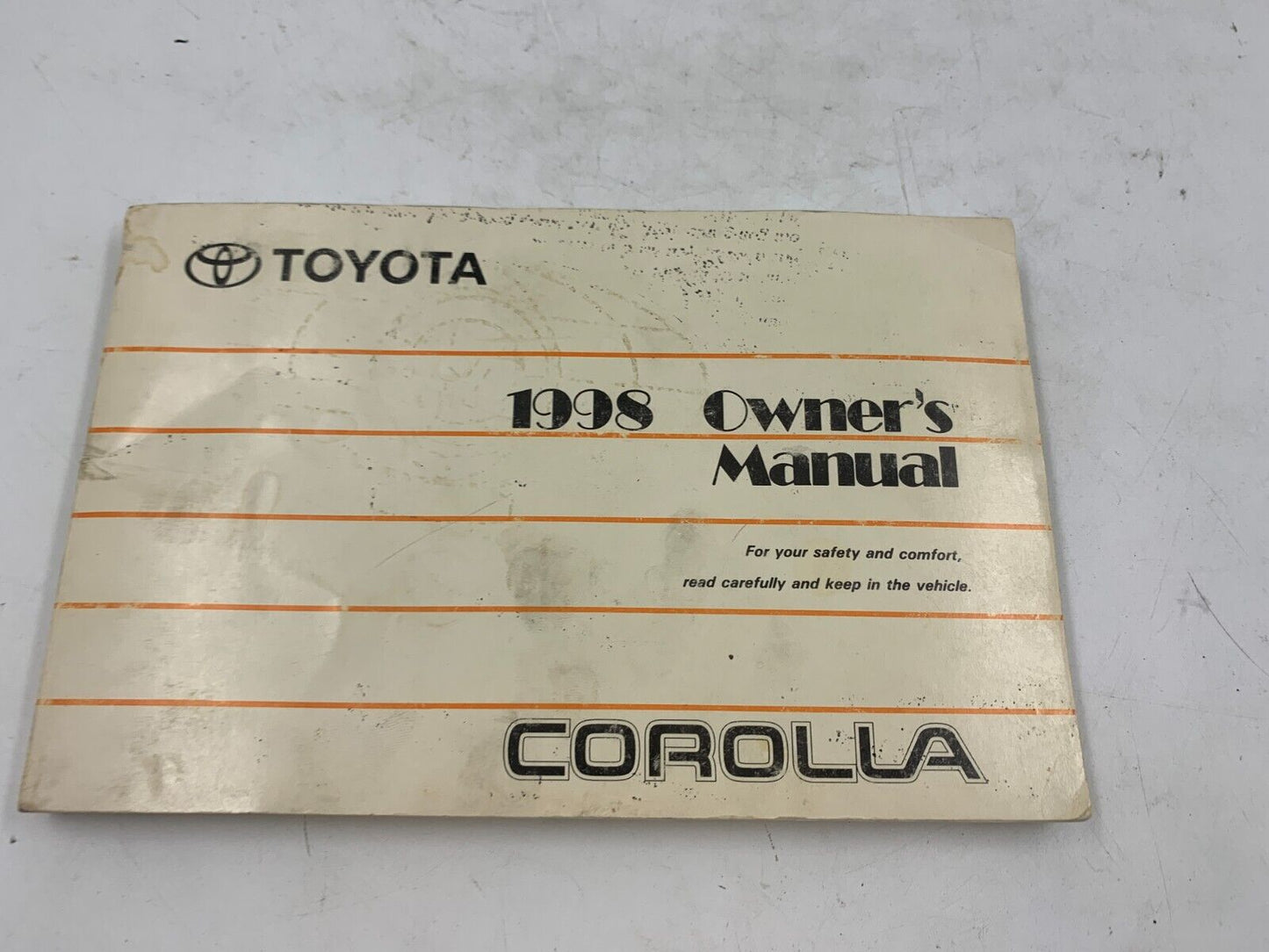 1998 Toyota Corolla Owners Manual Handbook OEM C01B35066