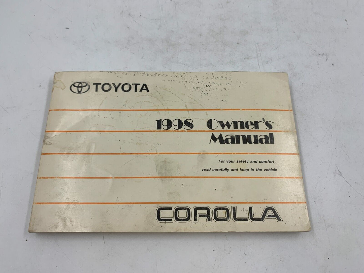 1998 Toyota Corolla Owners Manual Handbook OEM C01B35066