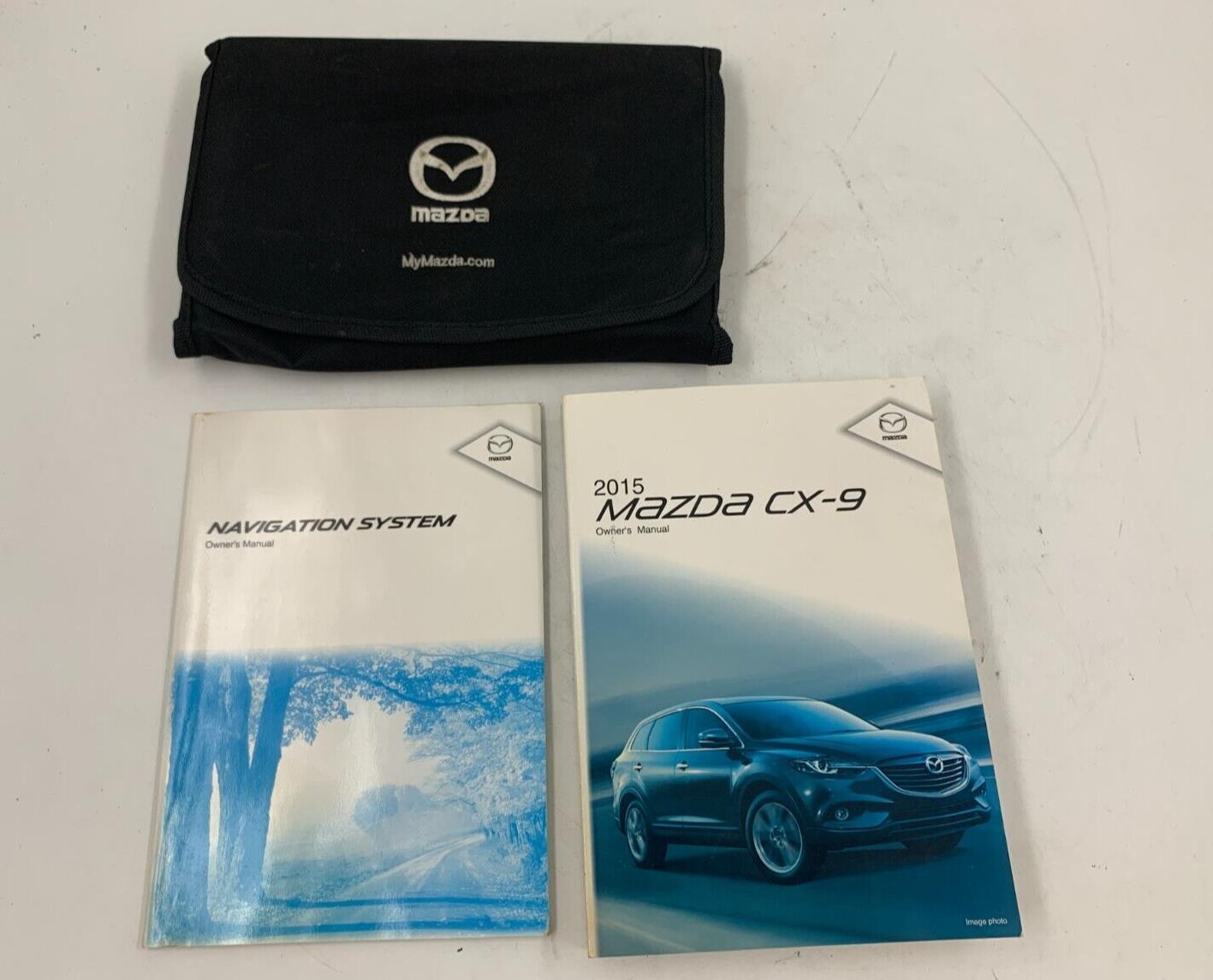 2015 Mazda CX-9 CX9 Owners Manual Handbook Set with Case OEM F04B12036