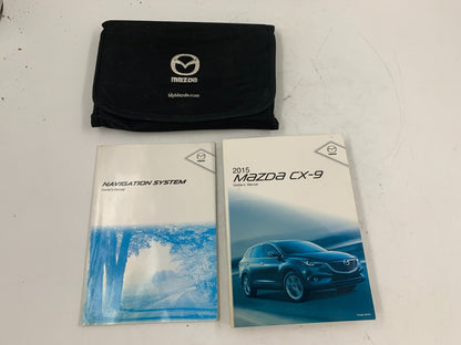 2015 Mazda CX-9 CX9 Owners Manual Handbook Set with Case OEM F04B12036