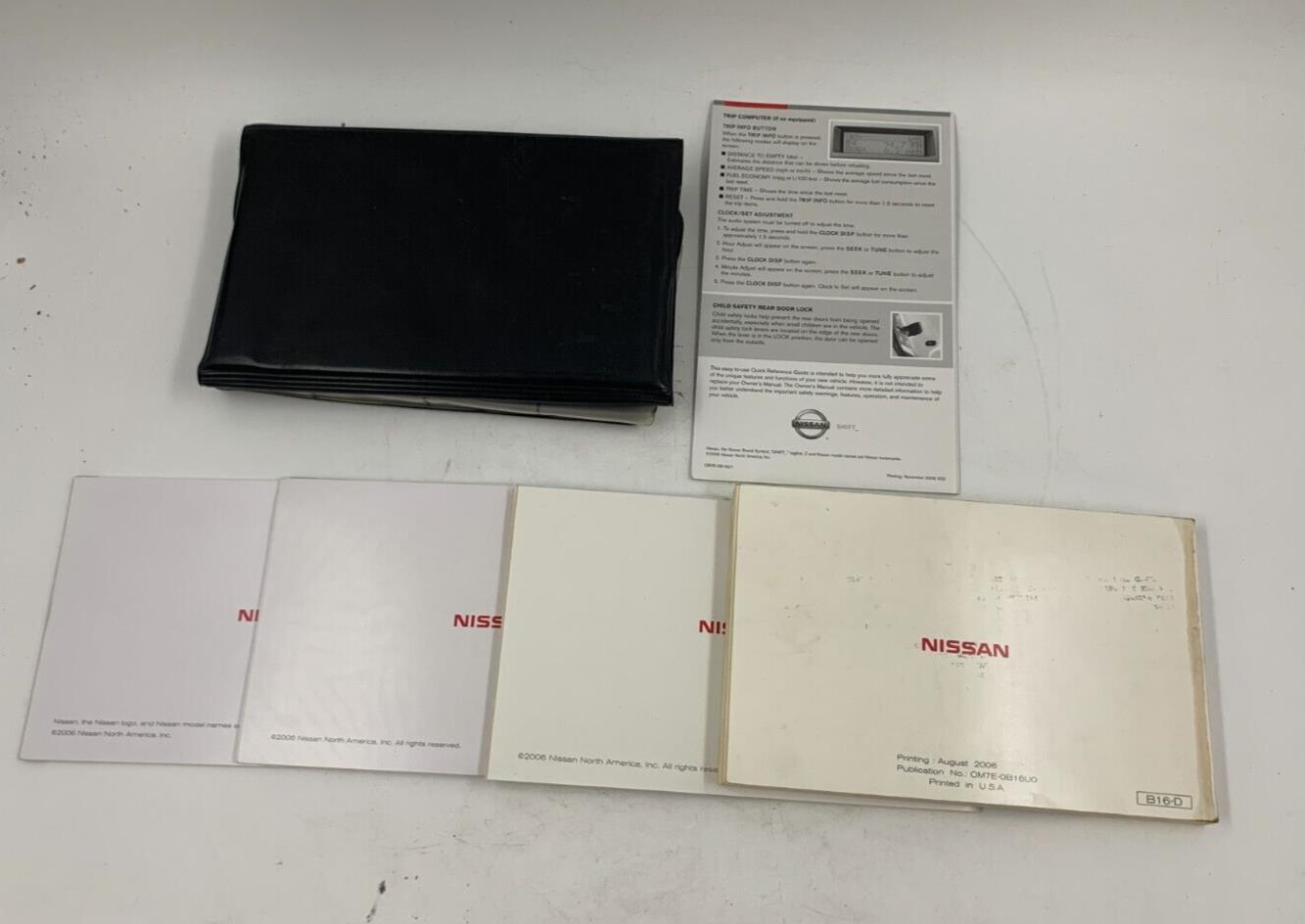 2007 Nissan Sentra Owners Manual Set with Case OEM F04B12039