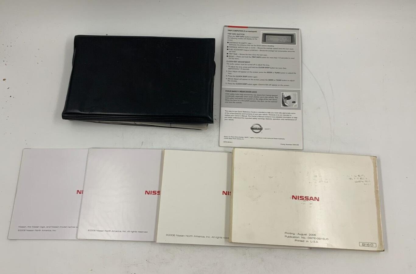 2007 Nissan Sentra Owners Manual Set with Case OEM F04B12039