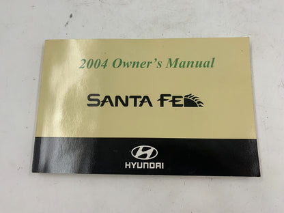 2004 Hyundai Santa FE Owners Manual Set with Case D04B56058