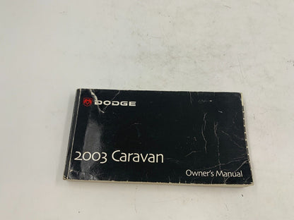 2003 Dodge Caravan Owners Manual OEM F04B13013