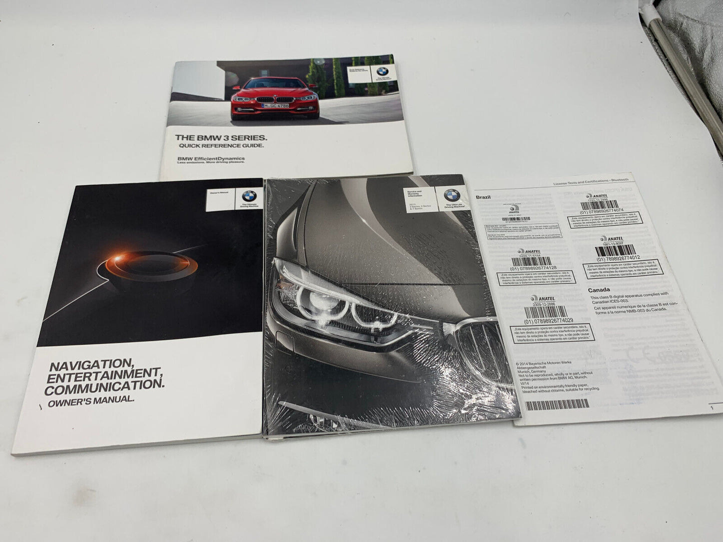 2015 BMW 3 Series Sedan Owners Manual Set with Case OEM B02B29006