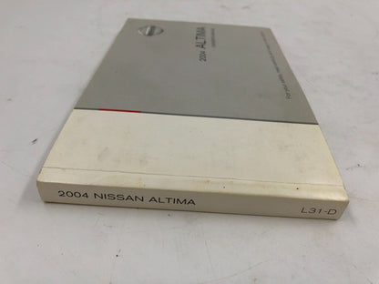 2004 Nissan Altima Owners Manual OEM B02B34028