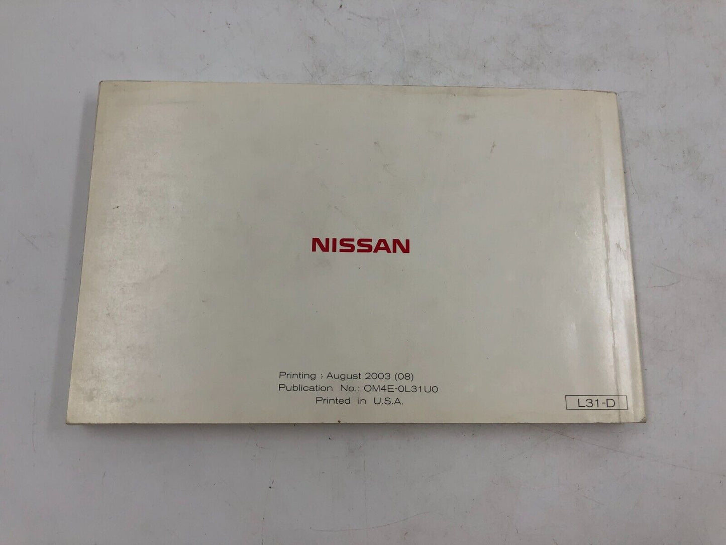 2004 Nissan Altima Owners Manual OEM B02B34028