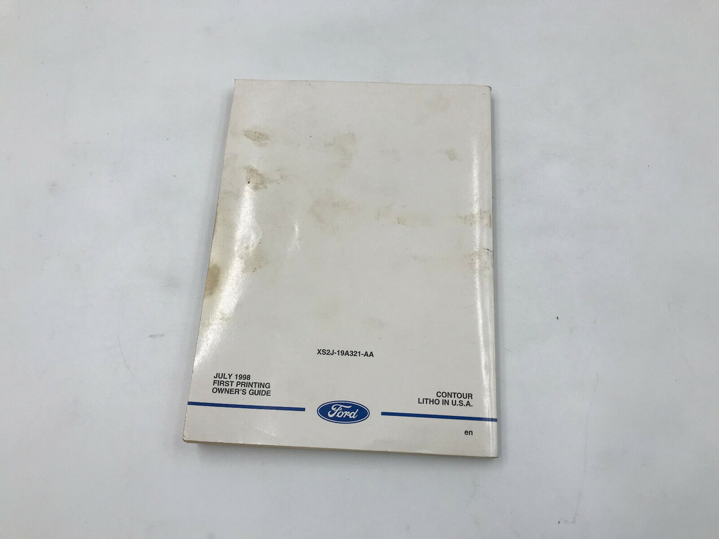 1999 Ford Contour Owners Manual Set with Case OEM B02B28009